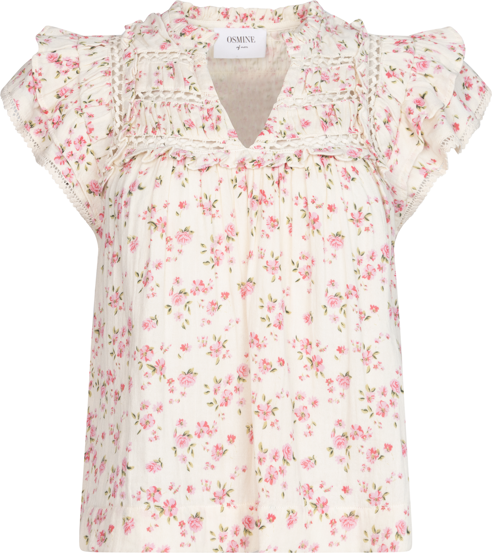 Vår Flower Top - Rosa