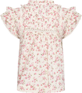 Vår Flower Top - Rosa