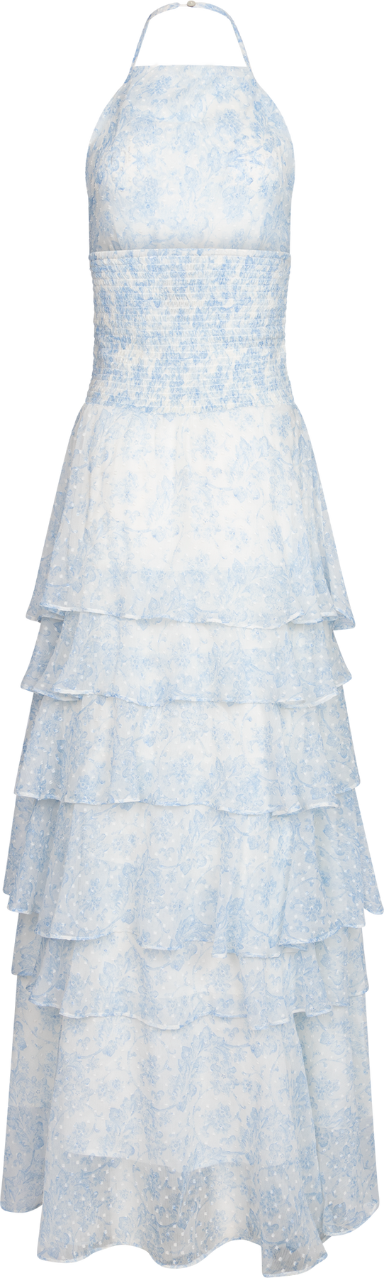 Inga Dobby Flower Dress - Blå