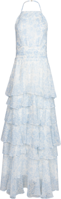 Inga Dobby Flower Dress - Blå