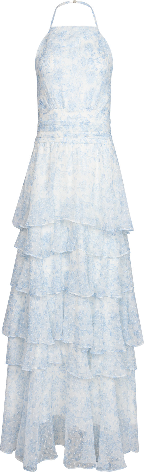 Inga Dobby Flower Dress - Blå
