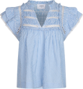 Vår Pinstripe Top - Blå randig