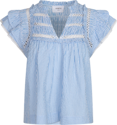 Vår Pinstripe Top - Blue Stripe