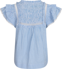 Vår Pinstripe Top - Blue Stripe