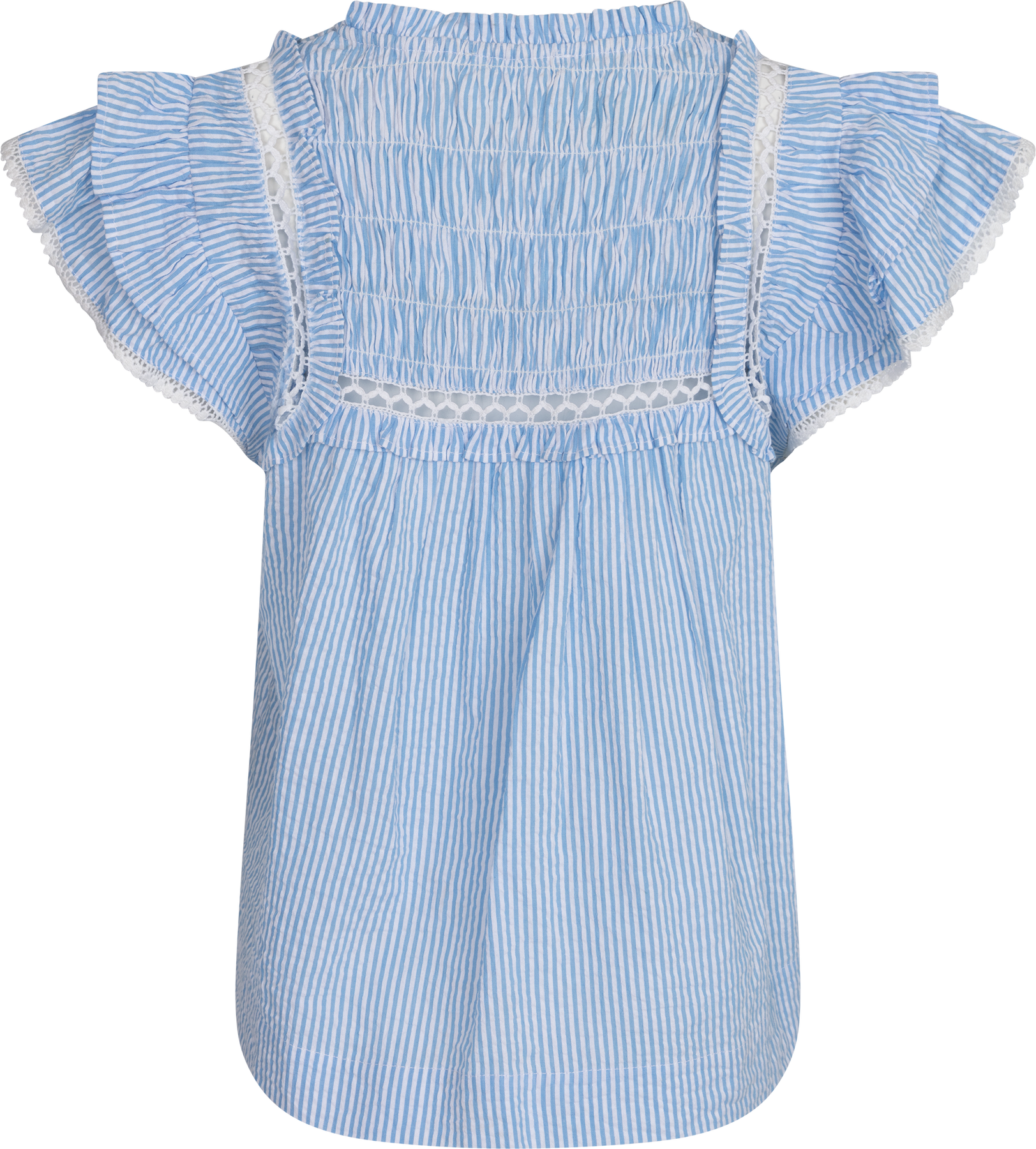 Vår Pinstripe Top - Blå randig
