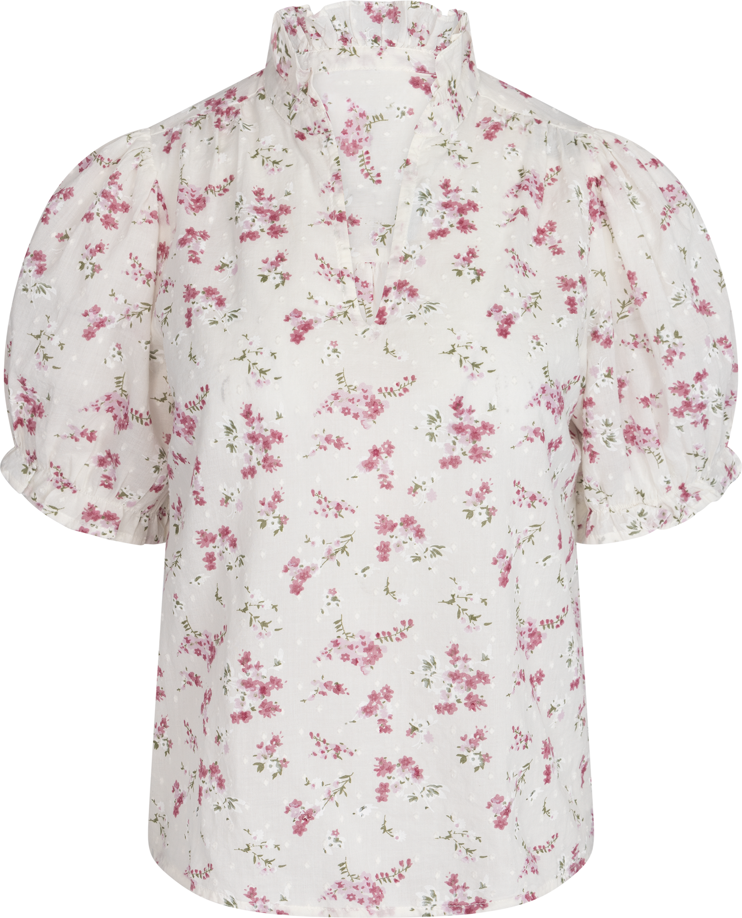 Signy S Flower Dobby Blus - Pink Dobby