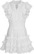 Fryd Dobby Dress - Vit