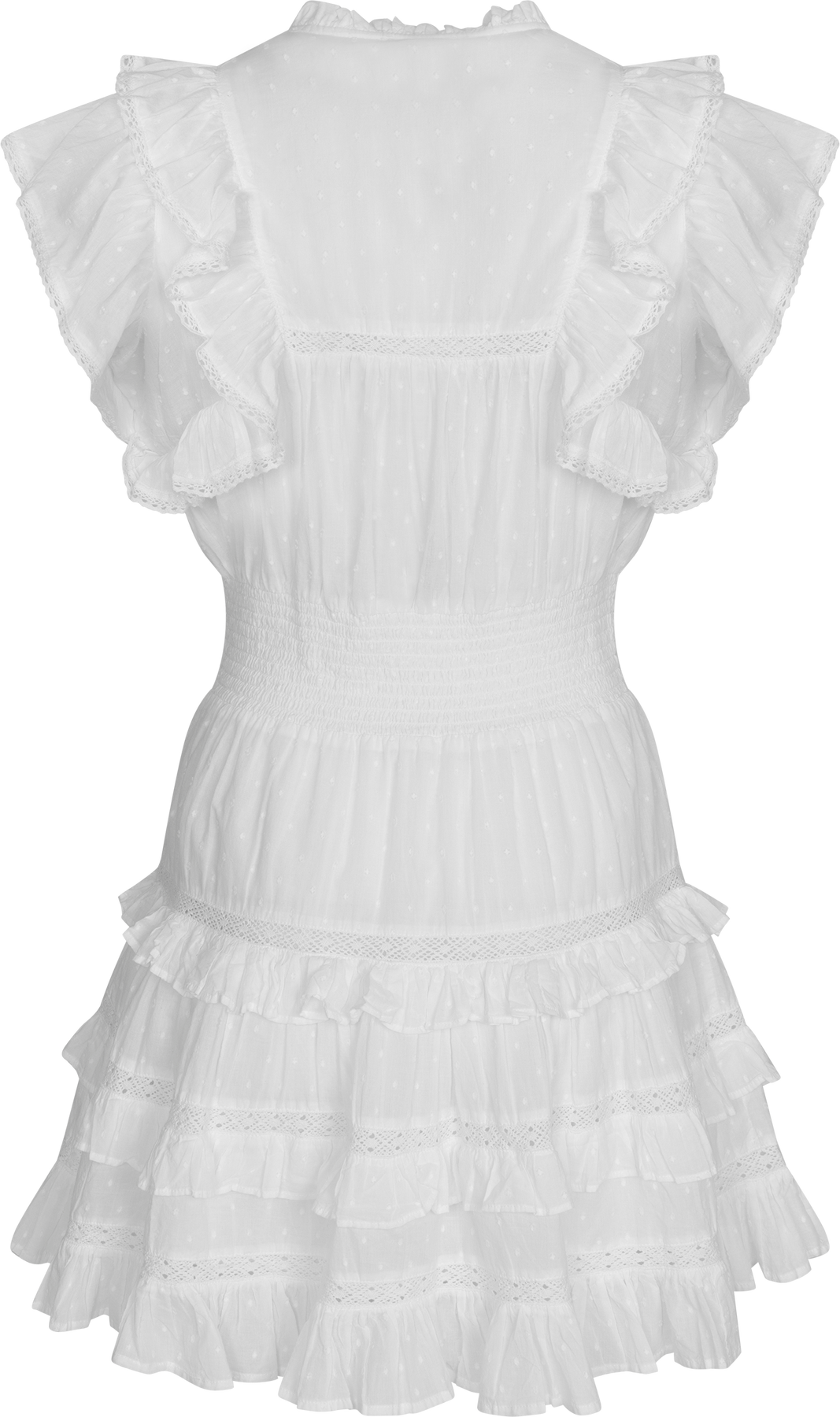 Fryd Dobby Dress - Vit