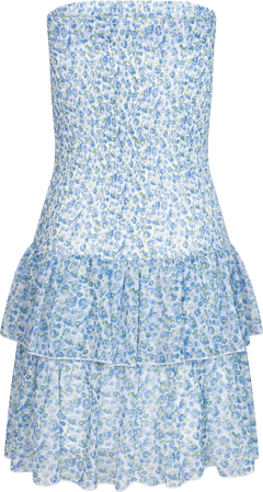 Kanutte Chiffon Smock Dress - Blue