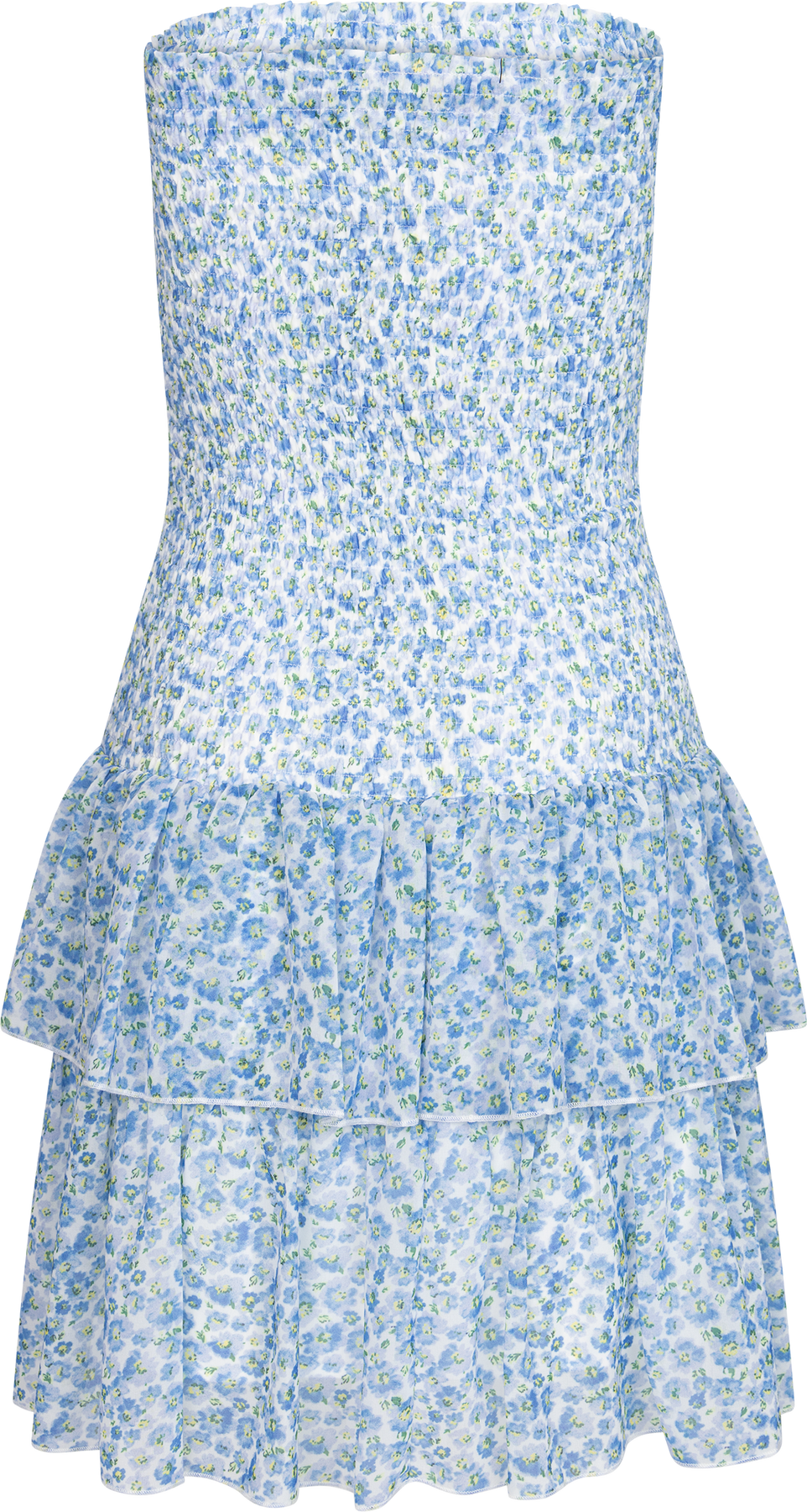 Kanutte Chiffon Smock Dress - Blå