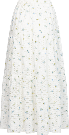 Rana Broderie Anglaise Skirt - Forglemmegei White