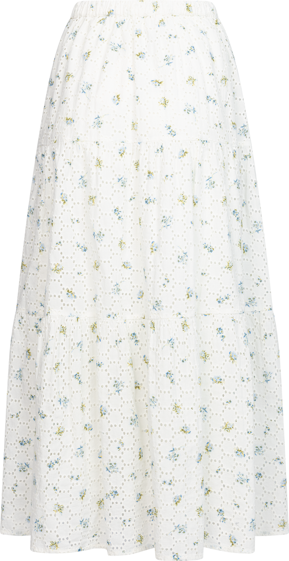 Rana Broderie Anglaise Kjol - Forglemmegei White