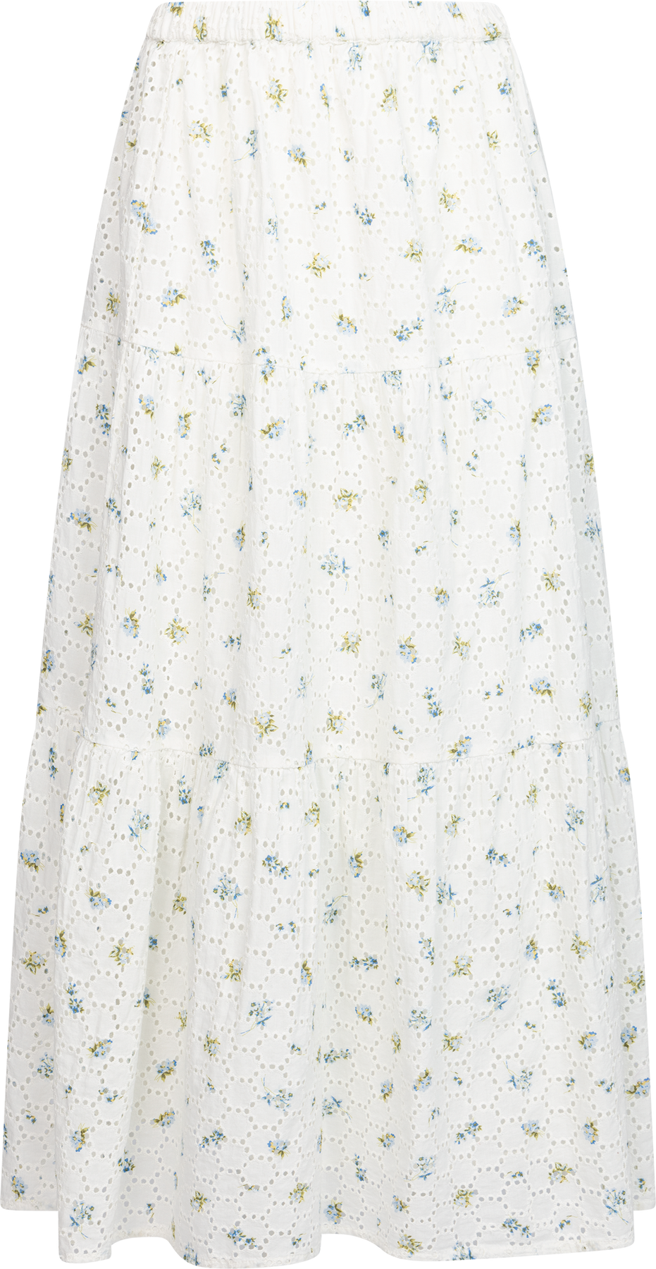 Rana Broderie Anglaise Kjol - Forglemmegei White