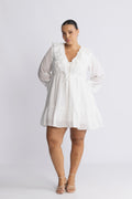 Aldora Boho Dress - Vit