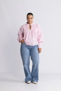 Emma Stripe Blus - Rosa