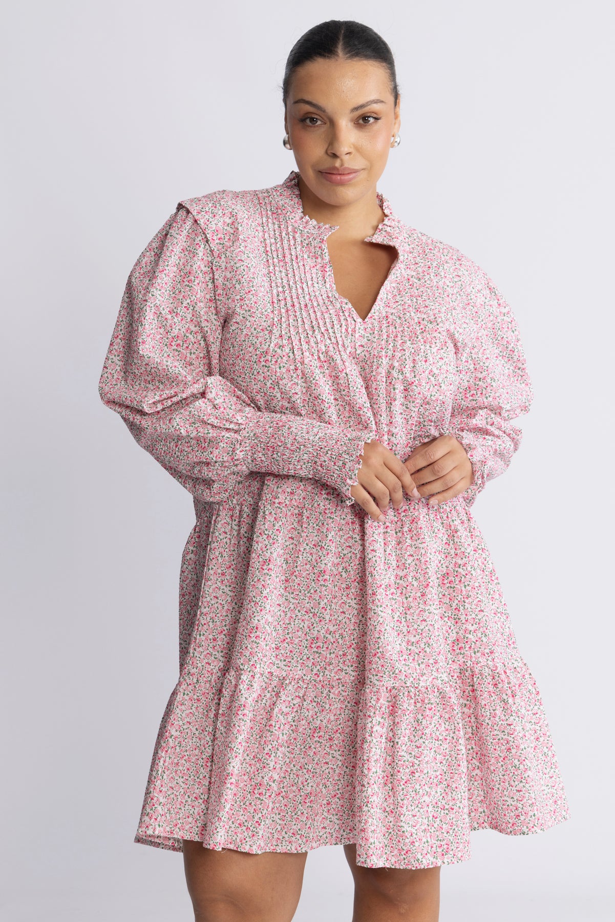 Embla Poplin Dress - Pink