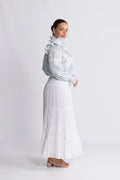 Vendla Voile High Smock Skirt - Vit