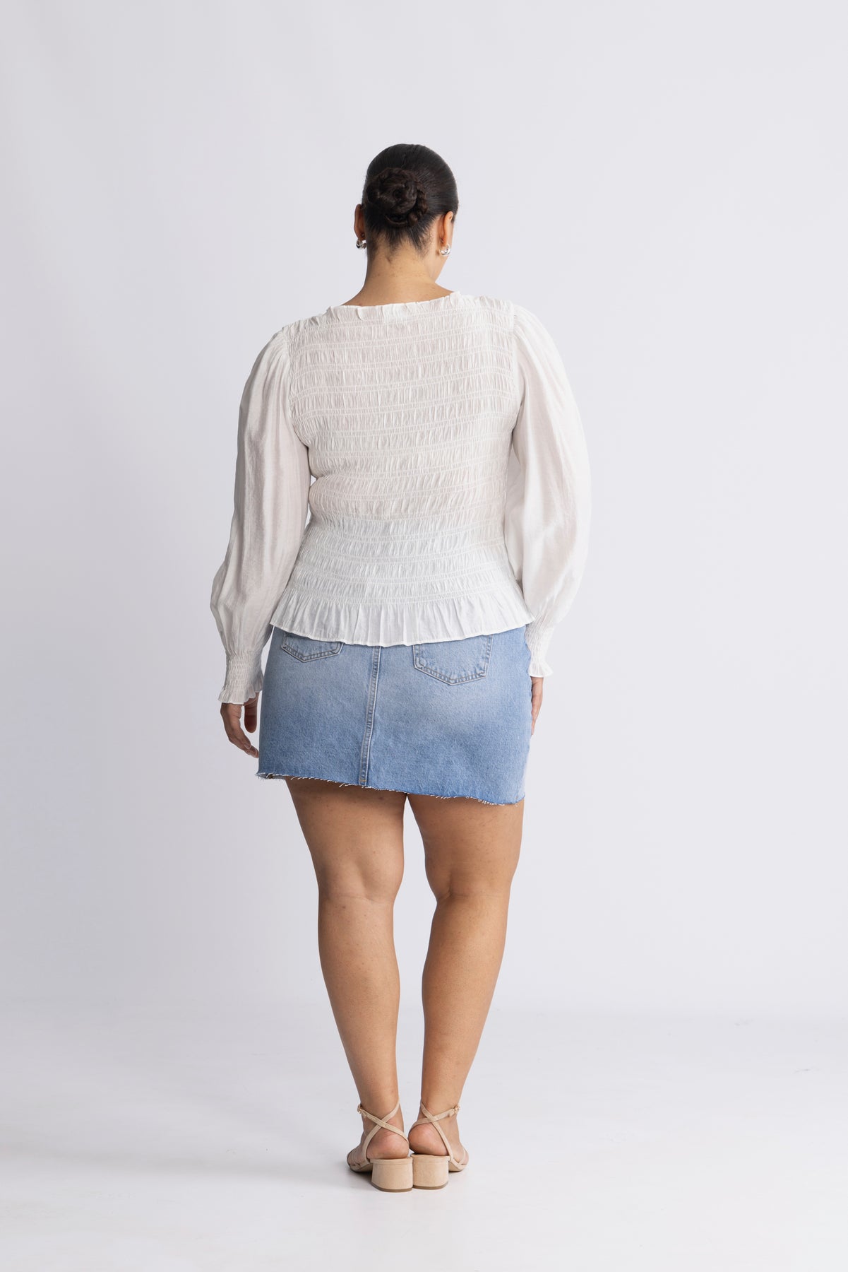 Tiril Smock Top - Vit