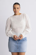 Tiril Smock Top - Vit
