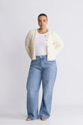 Marie Cotton Knit Cardigan - Off-white