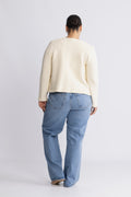 Marie Cotton Knit Cardigan - Off-white