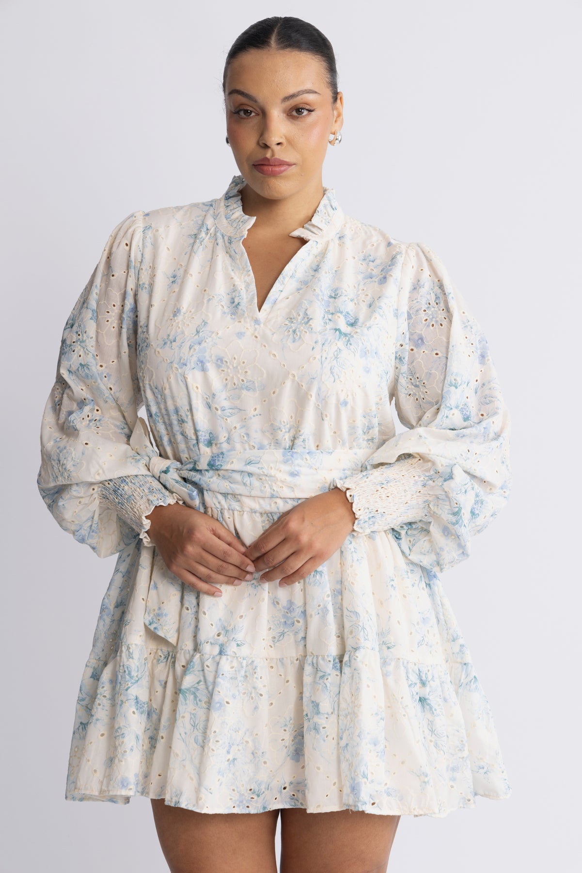 Delphine B Anglaise Klänning - Blå