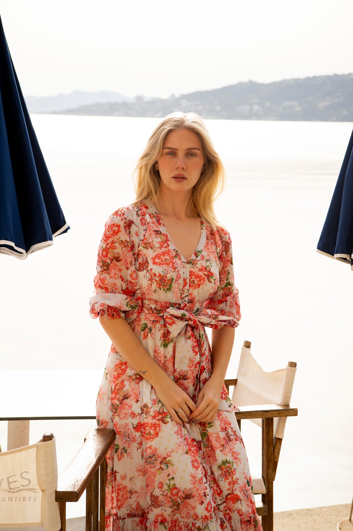 Gyri Golden Dress - Rosendal Red