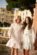 Liv Broderie Anglaise Dress - Pink Petite White