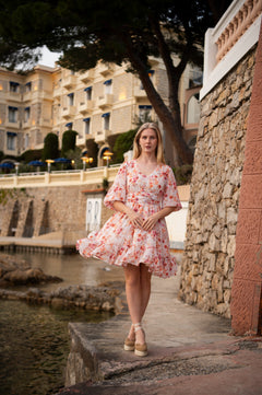 Gyri Golden Flower Short Dress - Indian Summer