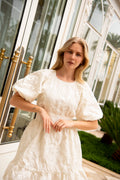 Svanhild Brocade Dress - White