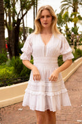 Valeria Broderie Anglaise Dress - White