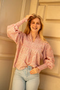 Emma Poplin Blouse - Pink