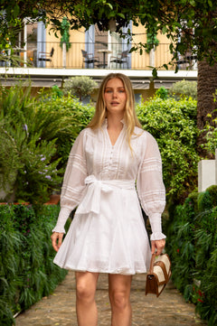 Alfa Voile Dress - White
