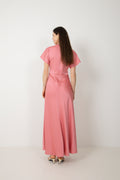 Kristin Satin Dress - Pink