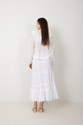 Vendla Voile High Smock Skirt - Vit