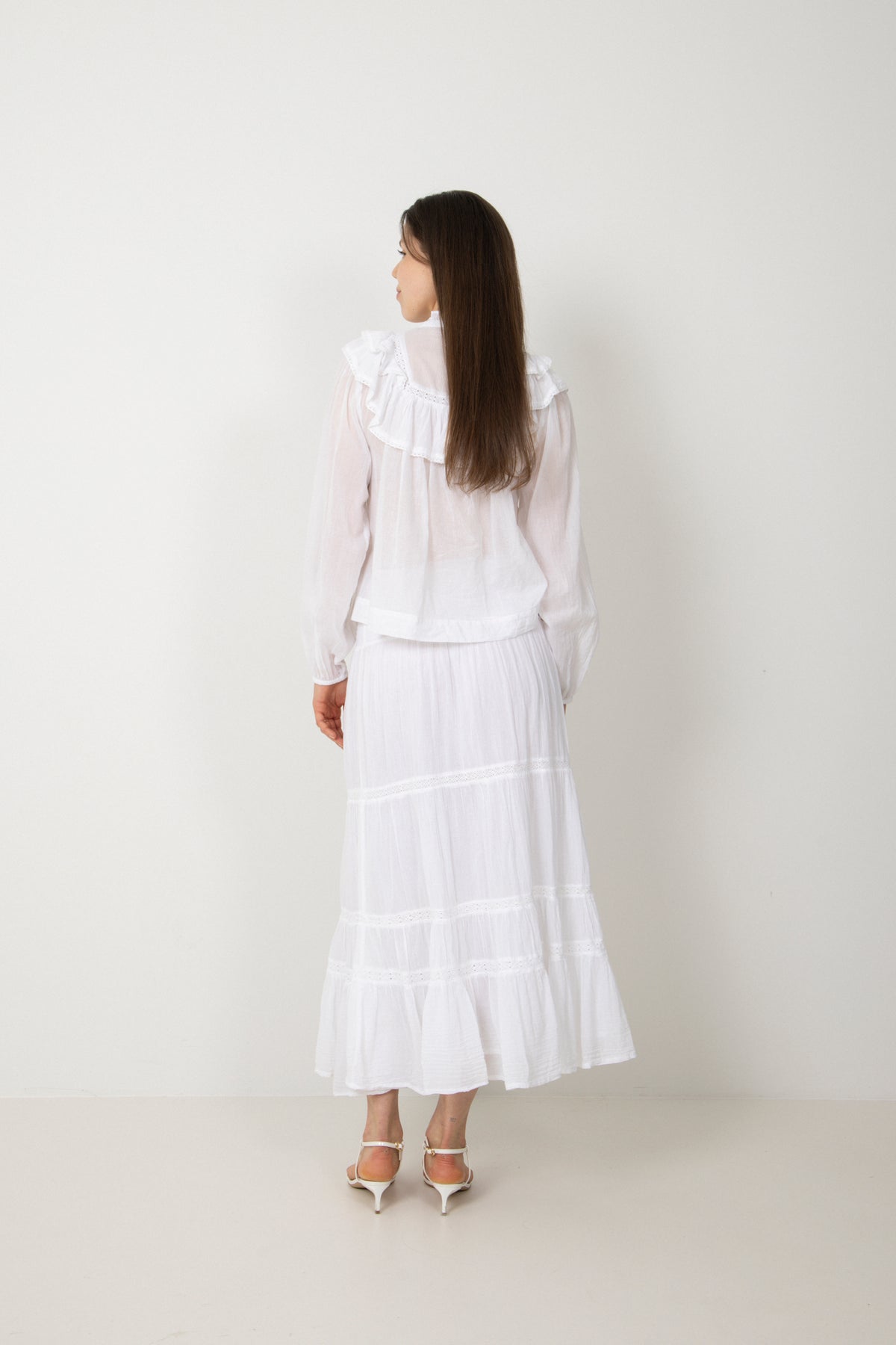 Viva Voile Blus - Vit
