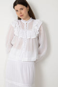 Viva Voile Blus - Vit