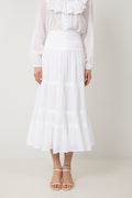 Vendla Voile High Smock Skirt - Vit