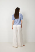 Signy Stripe Emb Blouse - Blå rand