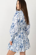Liv Porcelain B Anglaise Klänning - Off White/Blue