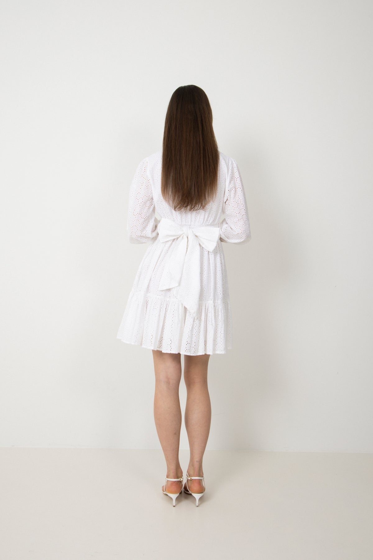 Liv Solid B Anglais Dress - Vit