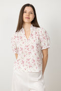 Signy S Flower Dobby Blus - Pink Dobby