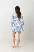 Liv Porcelain B Anglaise Klänning - Off White/Blue