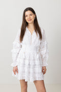 Sol Cotton Voile Klänning - Vit