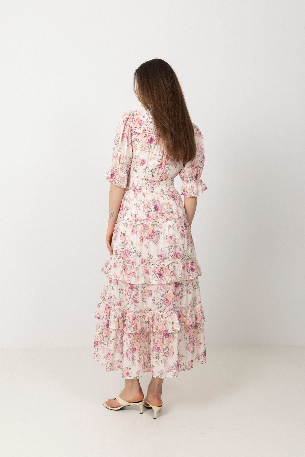 Vera Dreamy Flower Dress - Rosa Blomster
