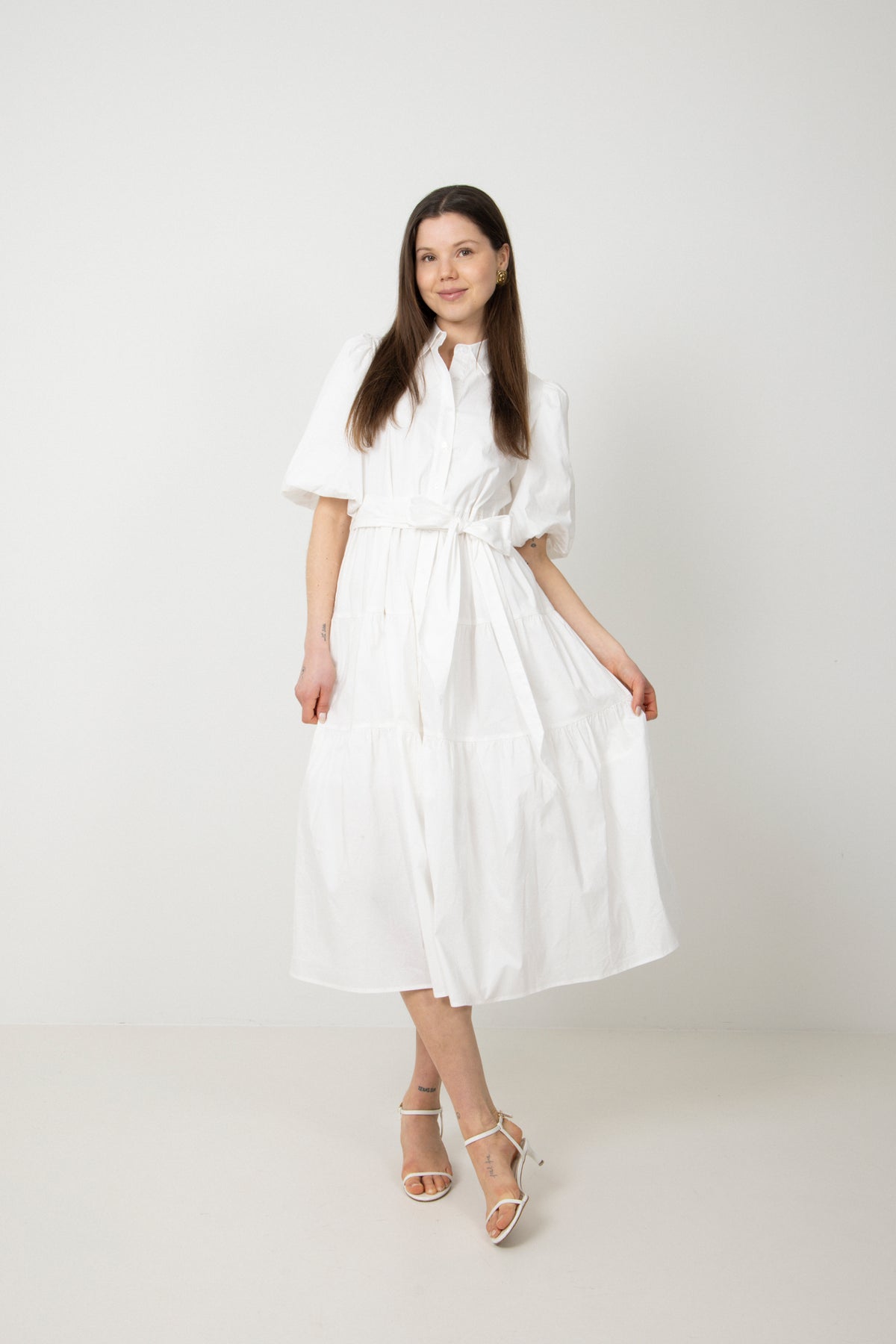 Lovisa Midi Skjortklänning - Off White