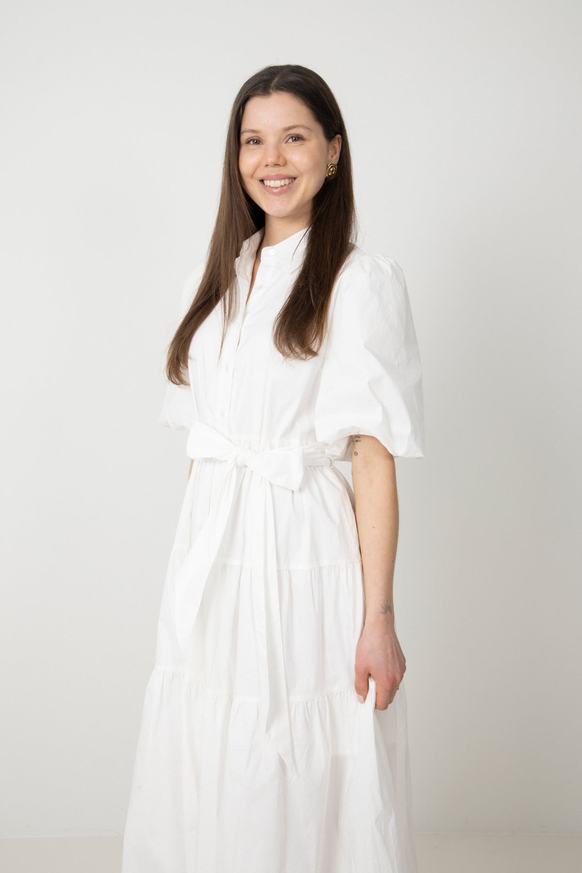 Lovisa Midi Skjortklänning - Off White