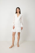 Lani Lace Mini Dress - Vit