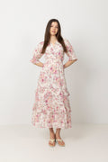 Vera Dreamy Flower Dress - Rosa Blomster