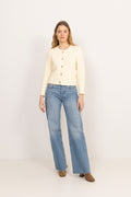 Marie Cotton Knit Cardigan - Off-white